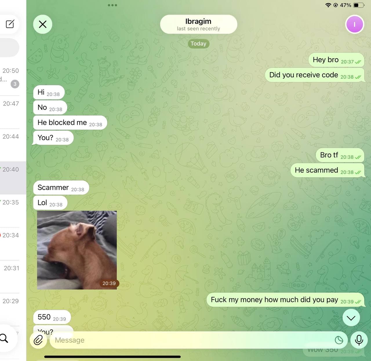 Pekin Exam Answers scam victim lost $550 – he blocked me