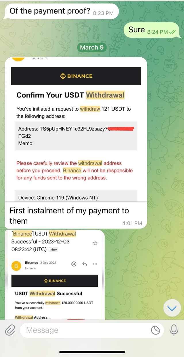 Testhelper.org疑似诈骗转账记录